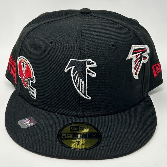 Atlanta Falcons Wool Baseball Hat Cap Fitted 7 1/4 New Era x Just Don NFL Black - Picture 11 of 11